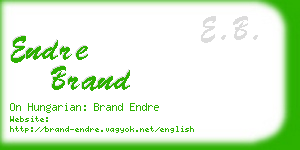 endre brand business card